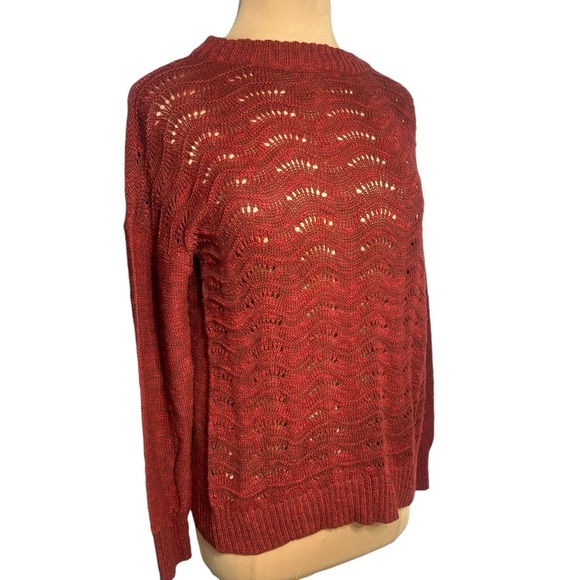 Maurices rust brown 100% cotton pullover sweater size M - Picture 2 of 6